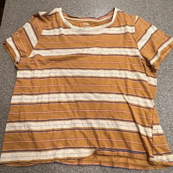 Sonoma Tops - Sonoma Mustard and White Striped Tee